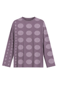 Pima Cotton Circles Luxury Boxy Tee - Amethyst