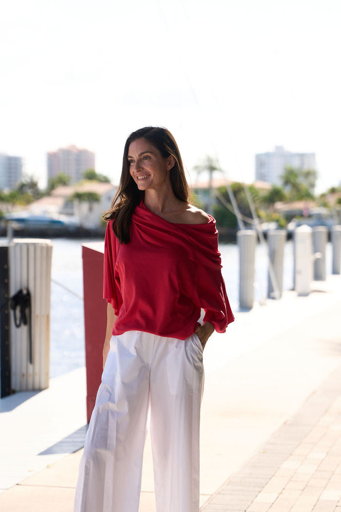 Pima Cotton Jackie O Top - Chili