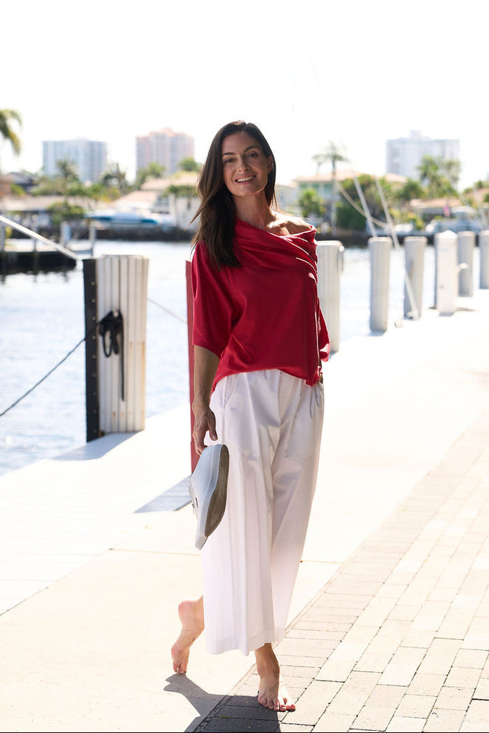 Pima Cotton Jackie O Top - Chili