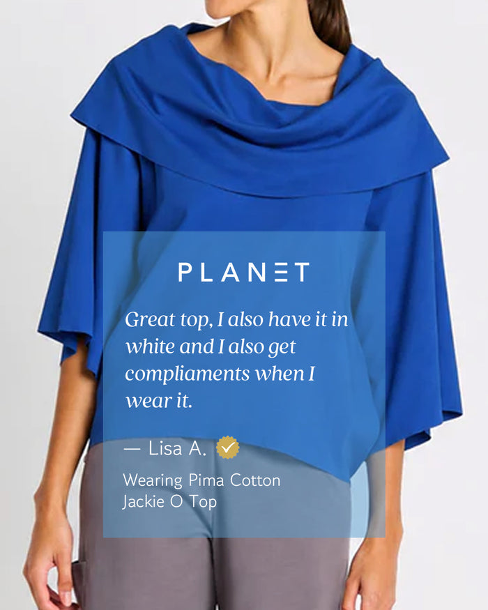 Pima Cotton Jackie O Top - Peacock