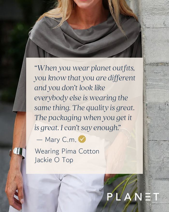Pima Cotton Jackie O Top - Peacock