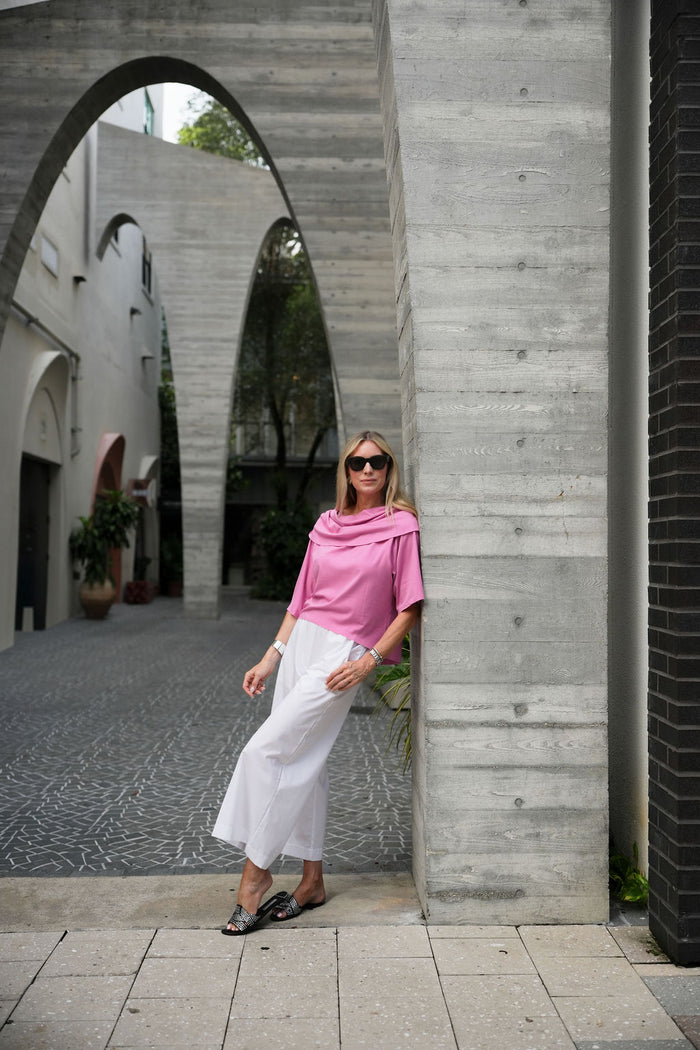 Pima Cotton Jackie O Top - Peony