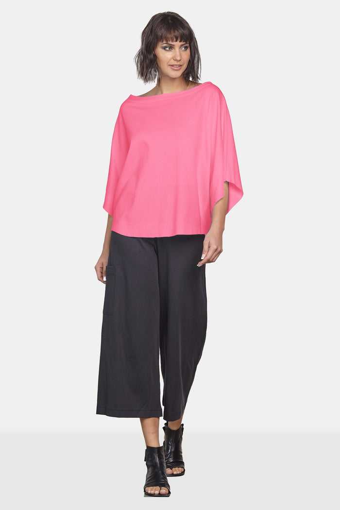 Pima Cotton Luxury Bateau Tee - Coral