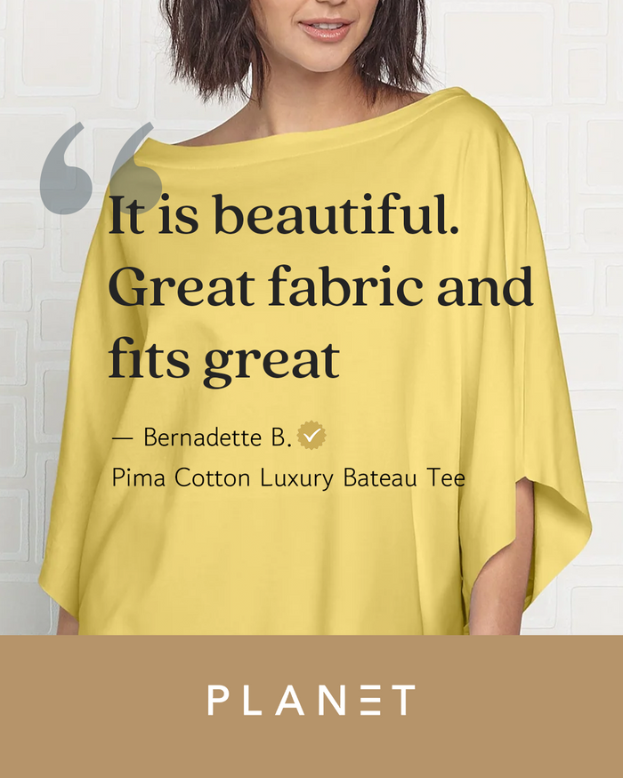 Pima Cotton Luxury Bateau Tee - Creamsicle