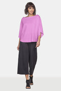 Pima Cotton Luxury Bateau Tee - Peony