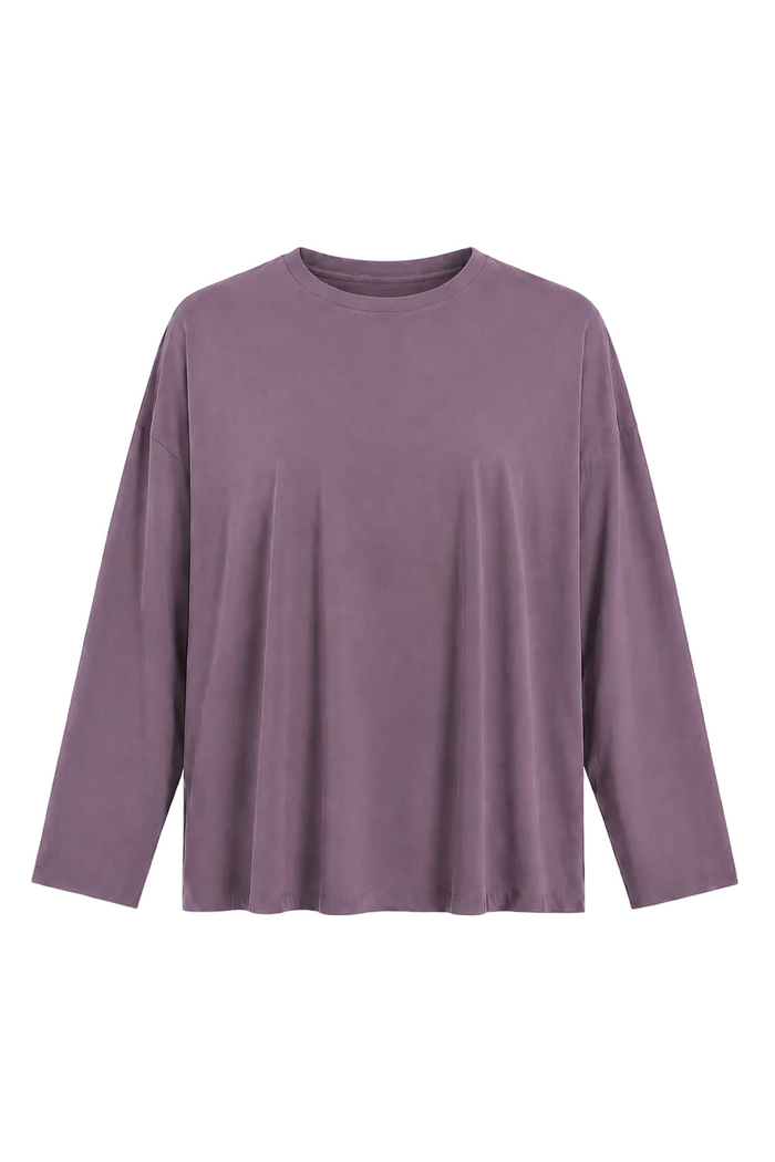 Pima Cotton Luxury Boxy T-Shirt - Amethyst