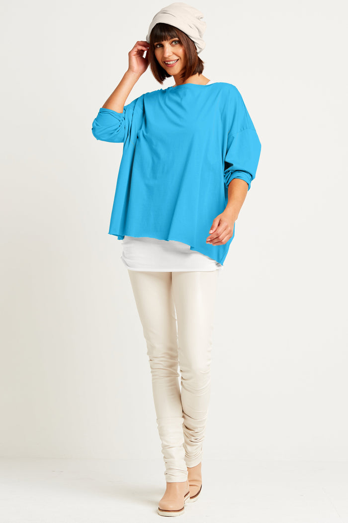 Pima Cotton Luxury Boxy T-Shirt - Capri