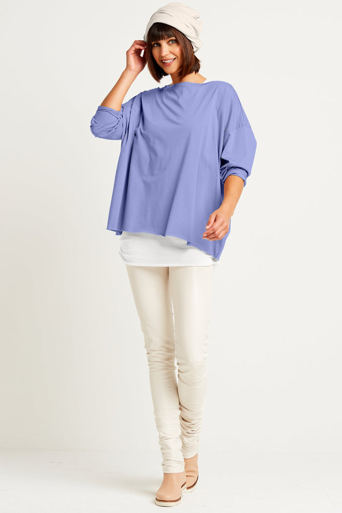 Pima Cotton Luxury Boxy T-Shirt - Thistle
