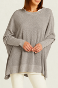 Pima Cotton Metallic Seed Stitch - Putty/Silver
