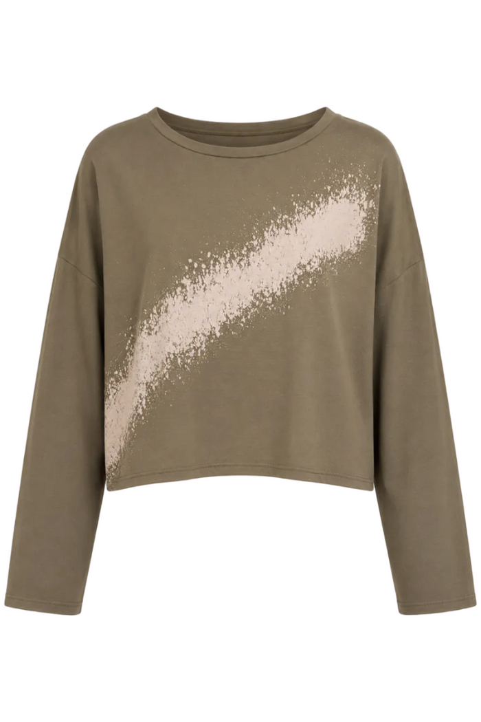 Pima Cotton Mini Bleached Luxury Boxy T-Shirt - Fawn