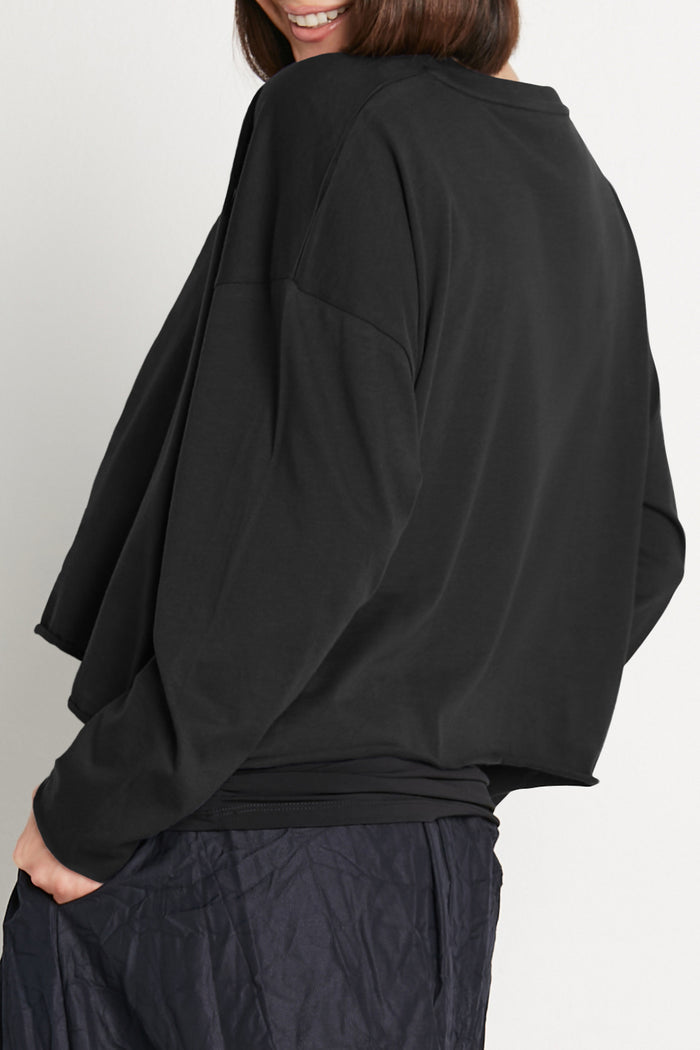Pima Cotton Mini Luxury Boxy T-Shirt - Black