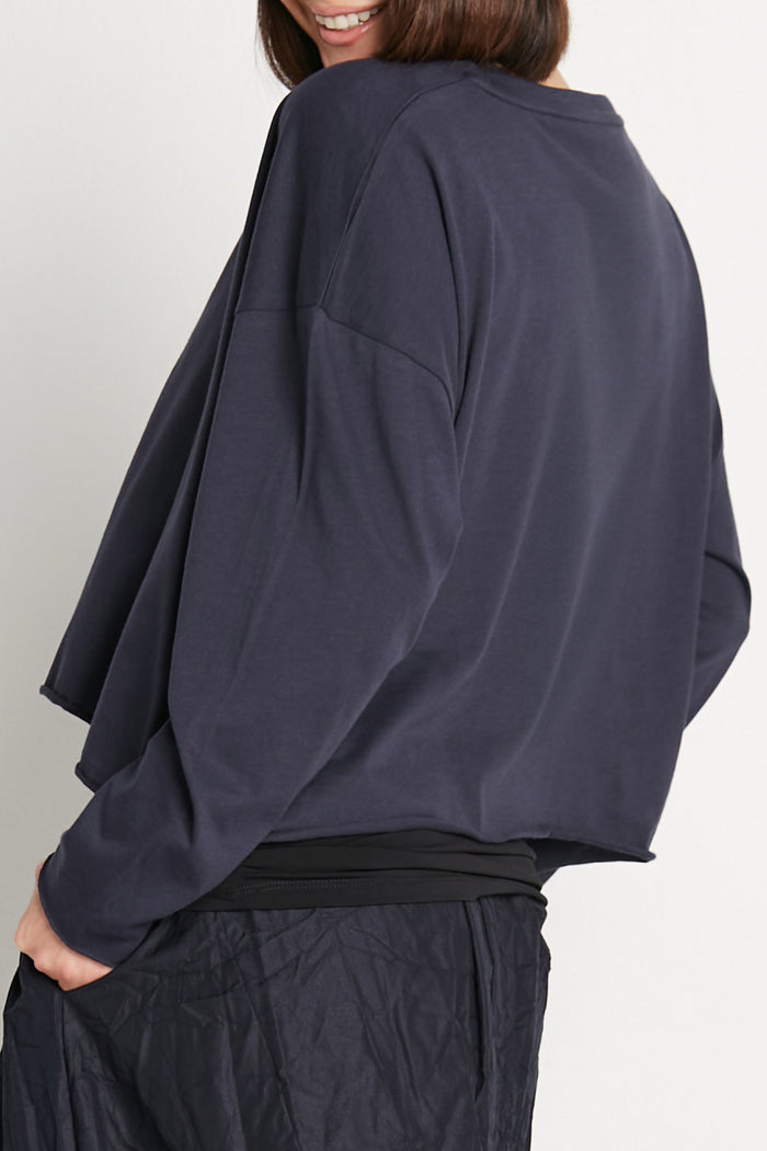 Pima Cotton Mini Luxury Boxy T-Shirt - Midnight