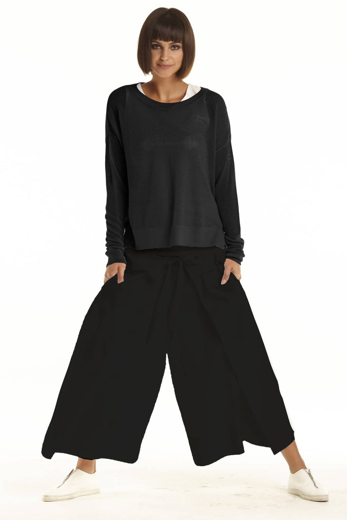 Pima Cotton Mini Seed Stitch - Black