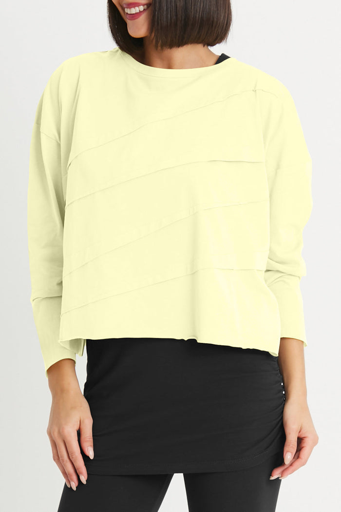 Pima Cotton Mini Tucked Tee - Citron