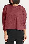 Pima Cotton Mini Tucked Tee - Port