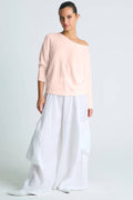Pima Linen Knit Tee - Blush