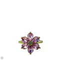 Pink Flower Statement Ring, Size: 8