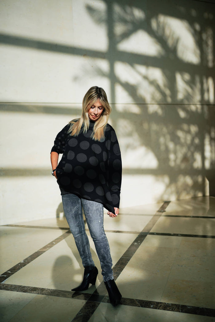 Polka Dot Top - Black