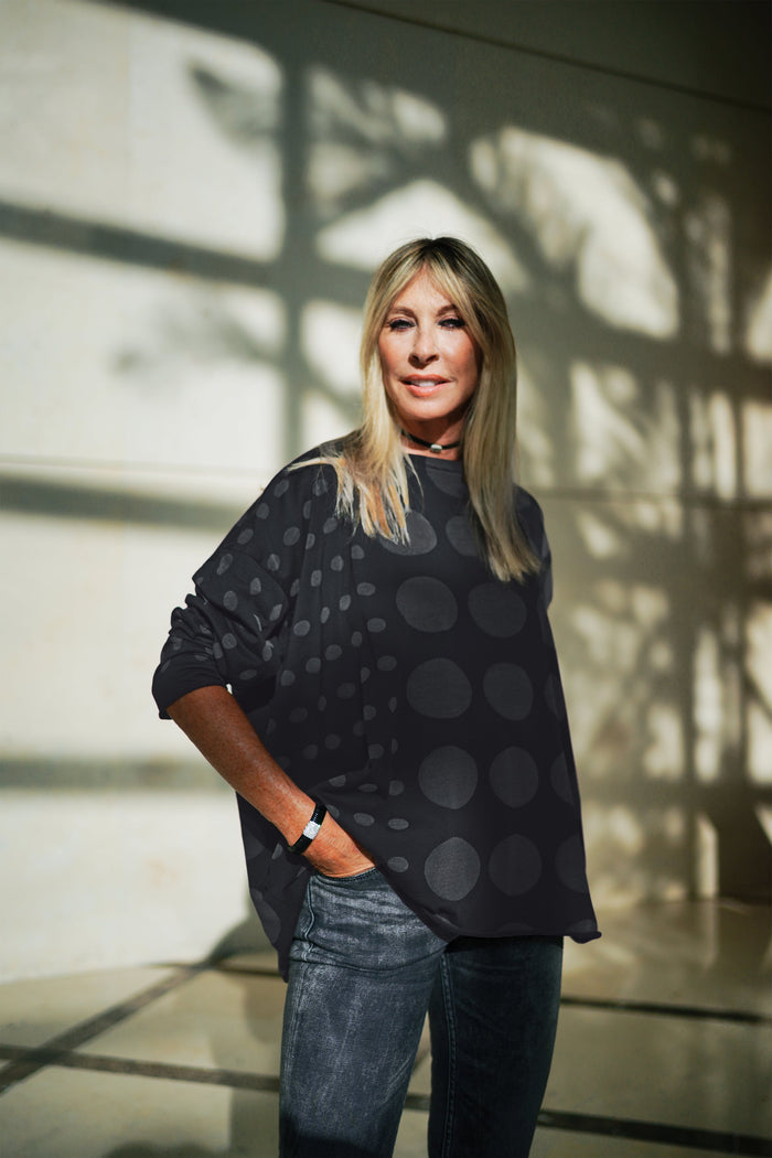 Polka Dot Top - Black