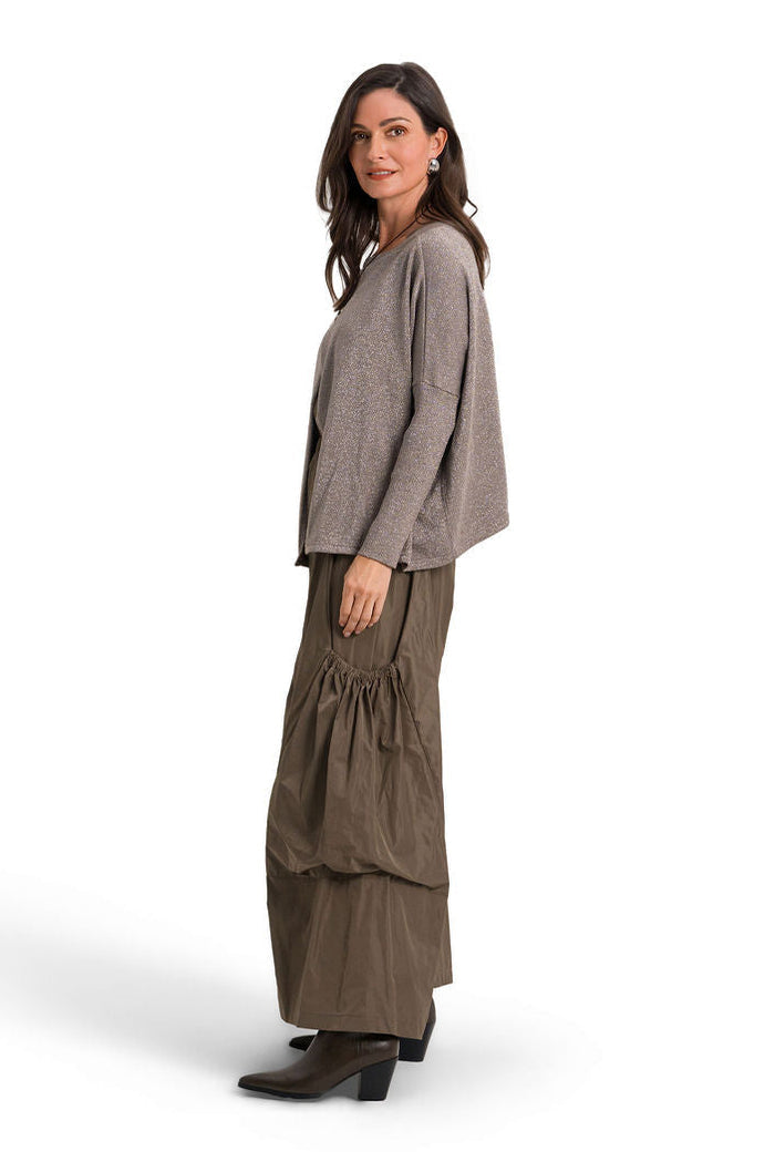 Reversible Lurex Sweater - Turtle/Silver