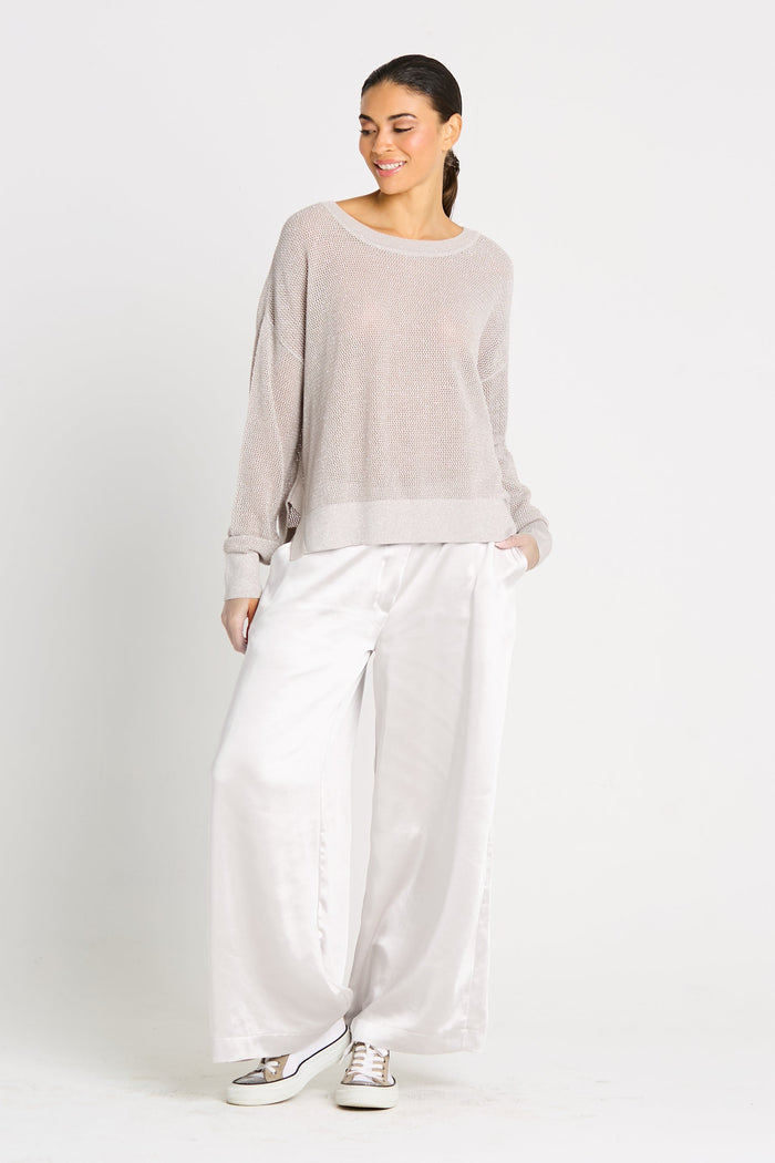 Sateen E-Z Pants - White