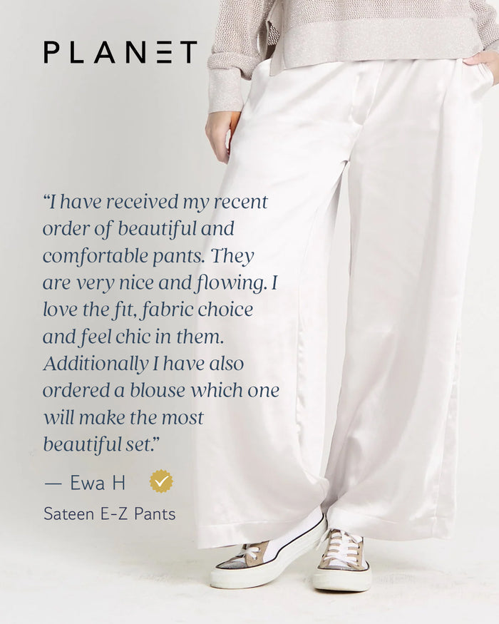 Sateen E-Z Pants - White