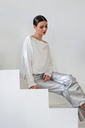 Sateen Evening Tee - White