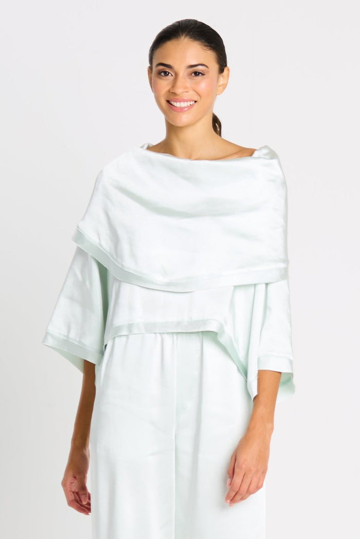 Sateen Jackie O Top - Mint