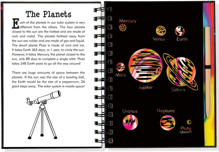 Scratch & Sketch Solar System (Trace Along)