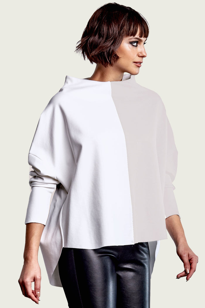 Scuba 2 Tone Top - Putty/White