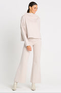 Scuba Bell Bottom Pants - Putty