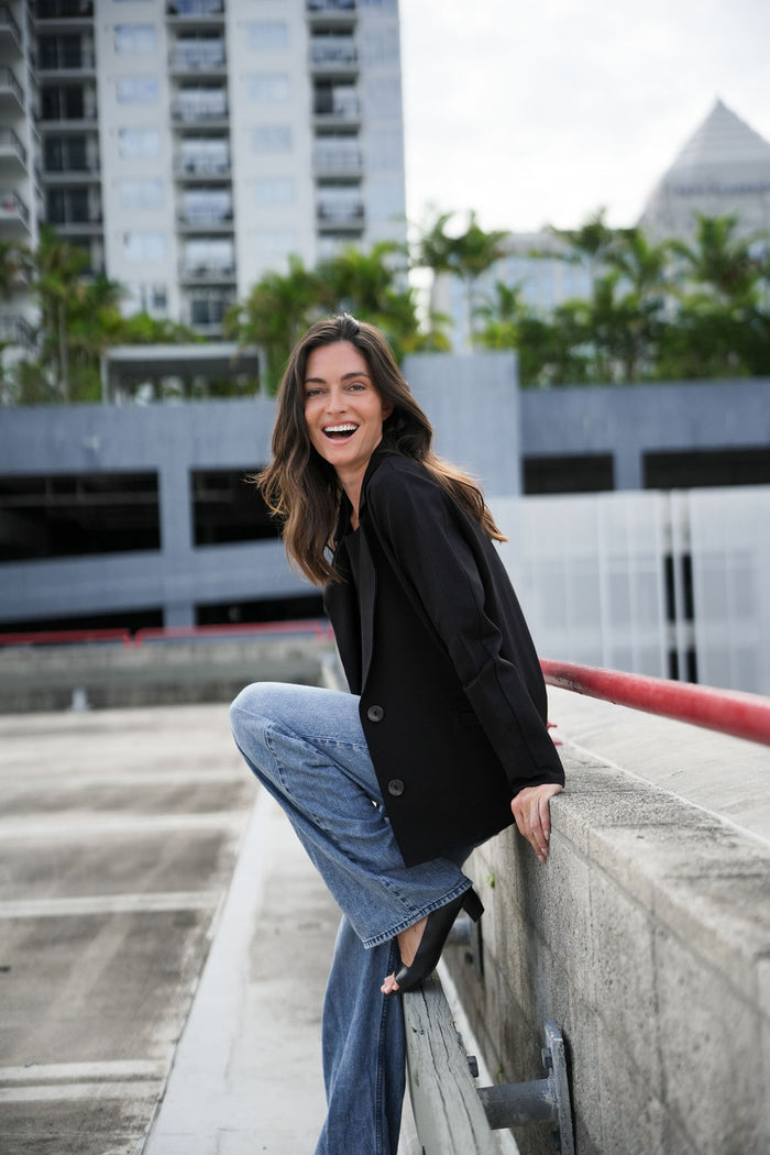 Scuba Boyfriend Blazer - Black