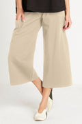 Scuba Crop Gaucho Pants - Sand