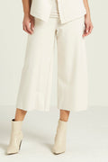Scuba Crop Gaucho Pants - Vanilla