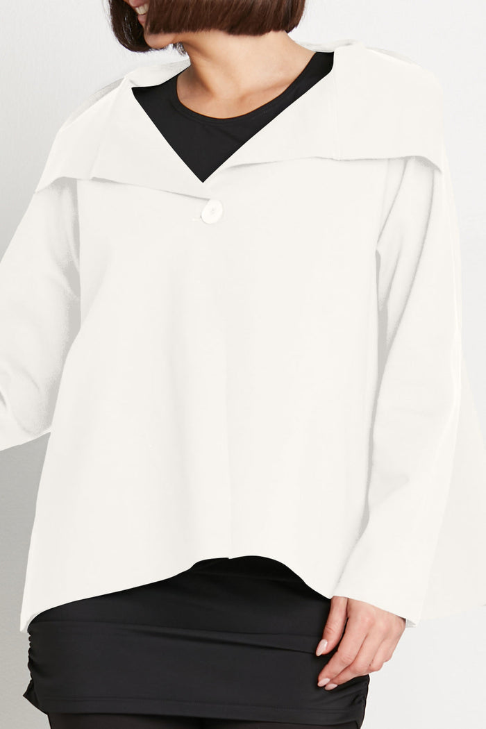 Scuba Shirttail Jacket - Vanilla