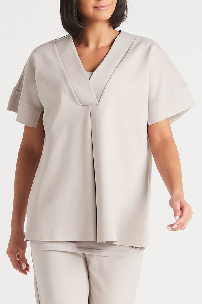 Scuba V Split Tee - Putty