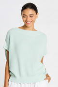 Square Thermal Knit Tee - Mint