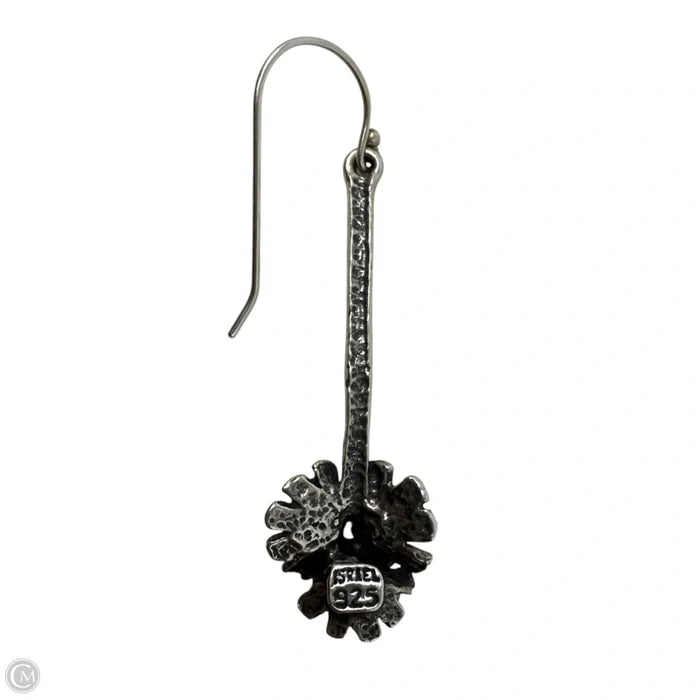 Sterling Silver Hammered Pearl Cluster Drop Earrings By Noa Zuman