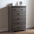 The Cristelle 5 Drawer Chest | Dark Grey