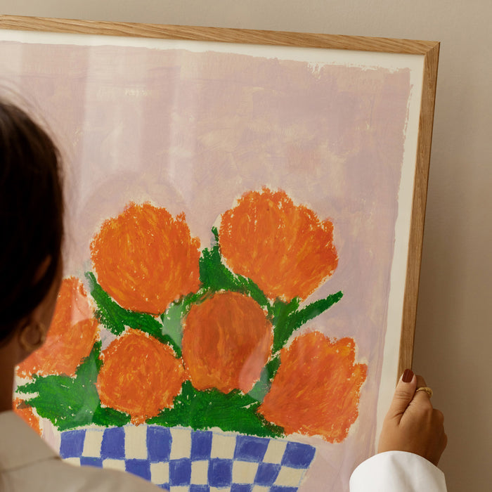 The Poster Club - Orange Flowers von Carla Llanos