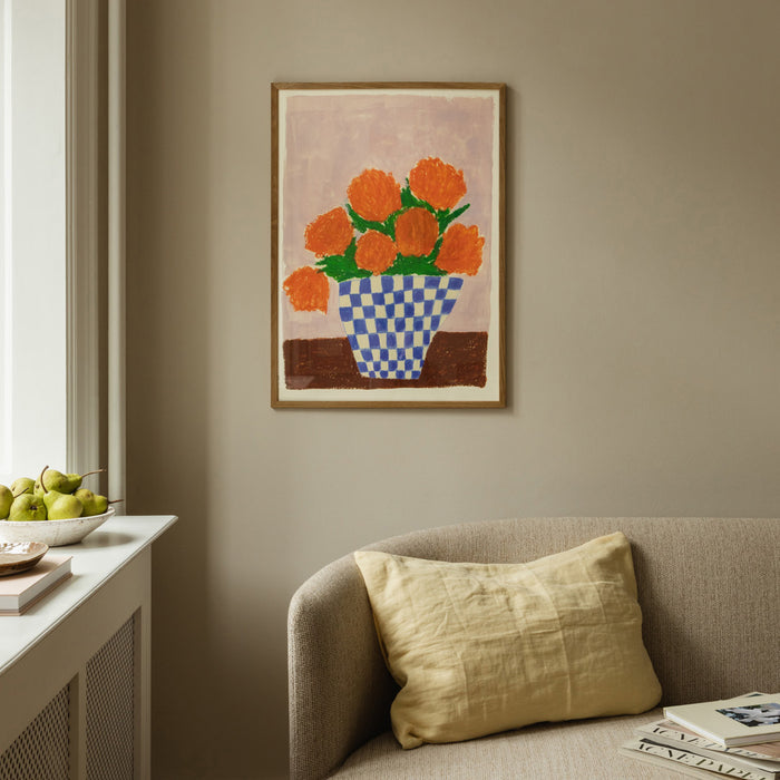 The Poster Club - Orange Flowers von Carla Llanos
