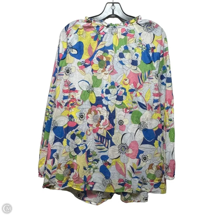 Top Long Sleeve By Talbots In Floral Print, Size: 2x