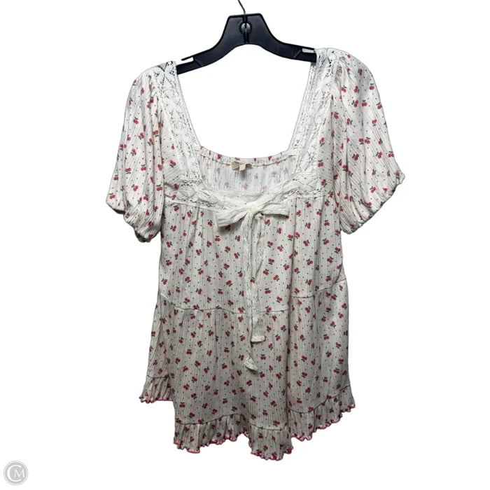 Top Short Sleeve By Easel In Floral Print, Size: M