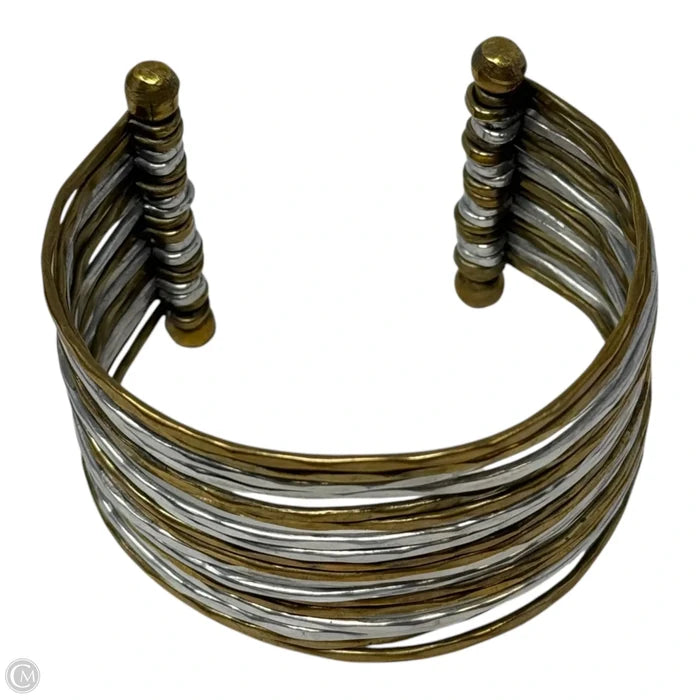 Two Tone Layered Cuff Bracelet
