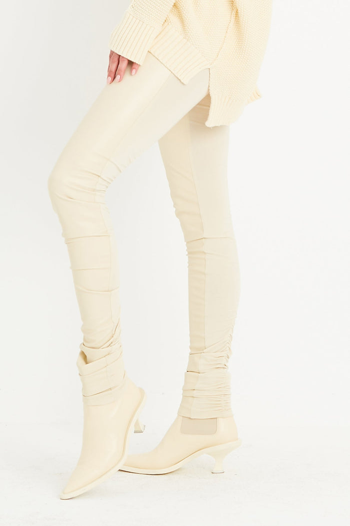 Vegan Leather Sexy Leggings - Butter