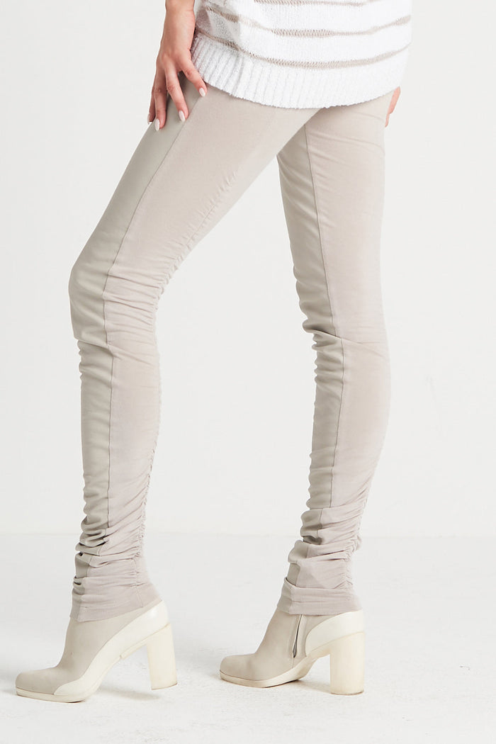 Vegan Leather Sexy Leggings - Putty