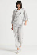 Washable Silk Jackie O Top - Fog