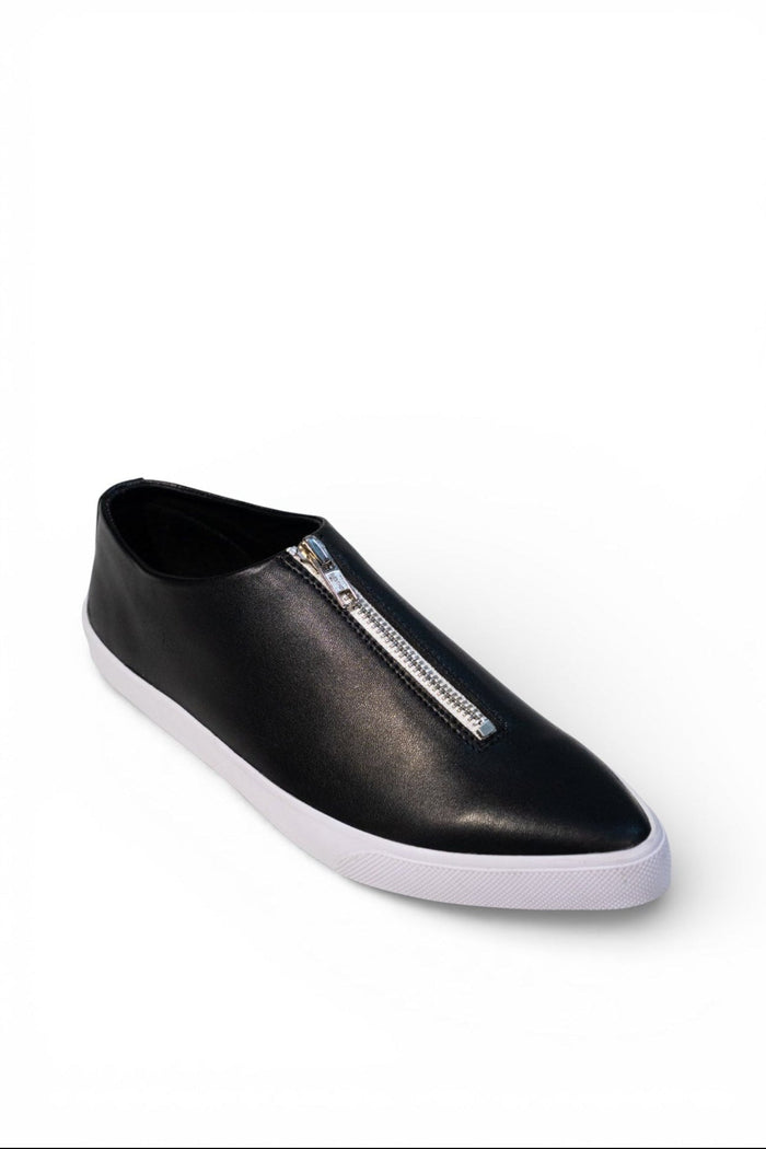 Zipped Up Sneakers - Black - Black